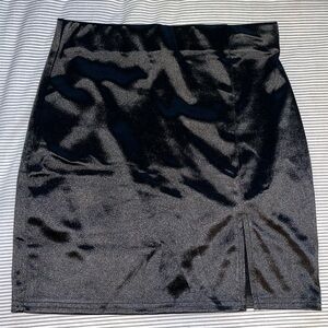 satin/silky mini skirt
